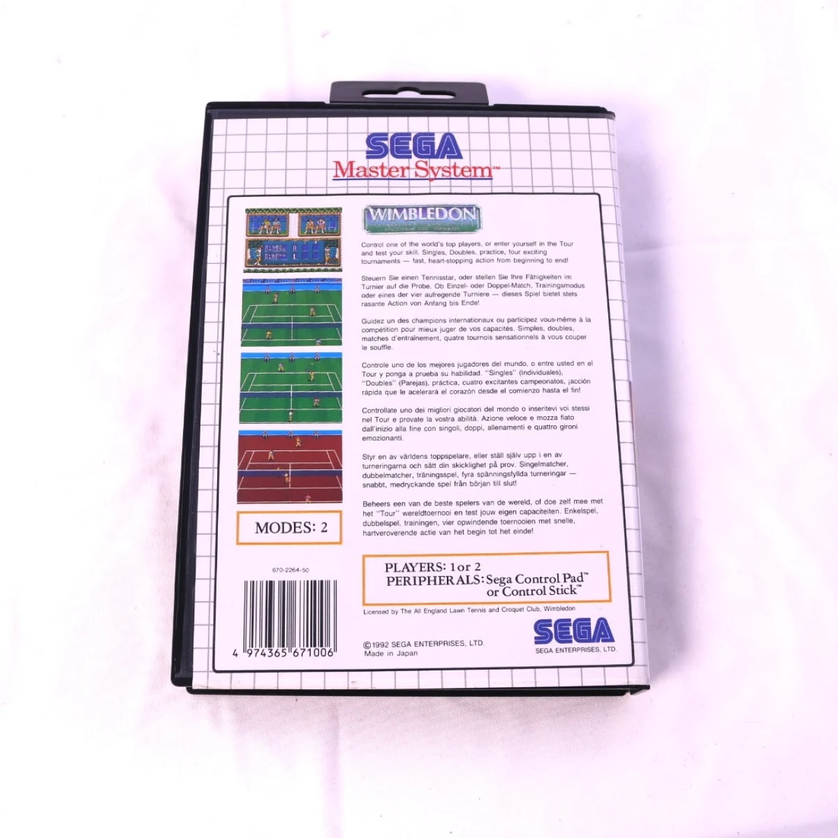 SEGA Master System - Wimbledon - productfoto 2