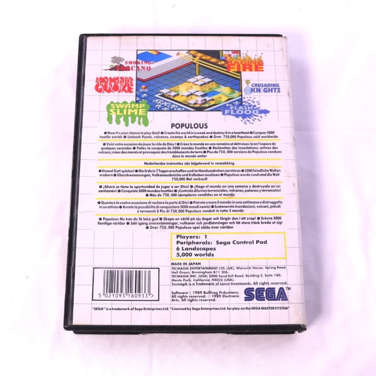 SEGA Master System - Populous [No Manual] - productfoto 2