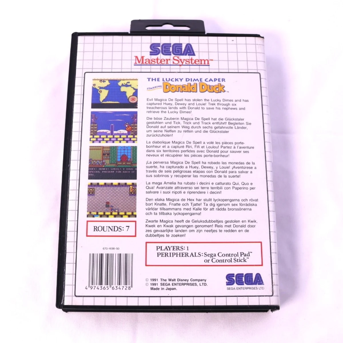 SEGA Master System - Lucky Dime Caper Starring Donald Duck [No Manual] - productfoto 2