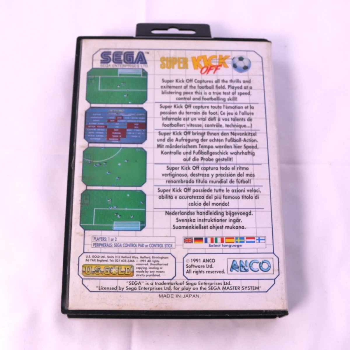 SEGA Master System - Super Kick Off [No Manual] - productfoto 2