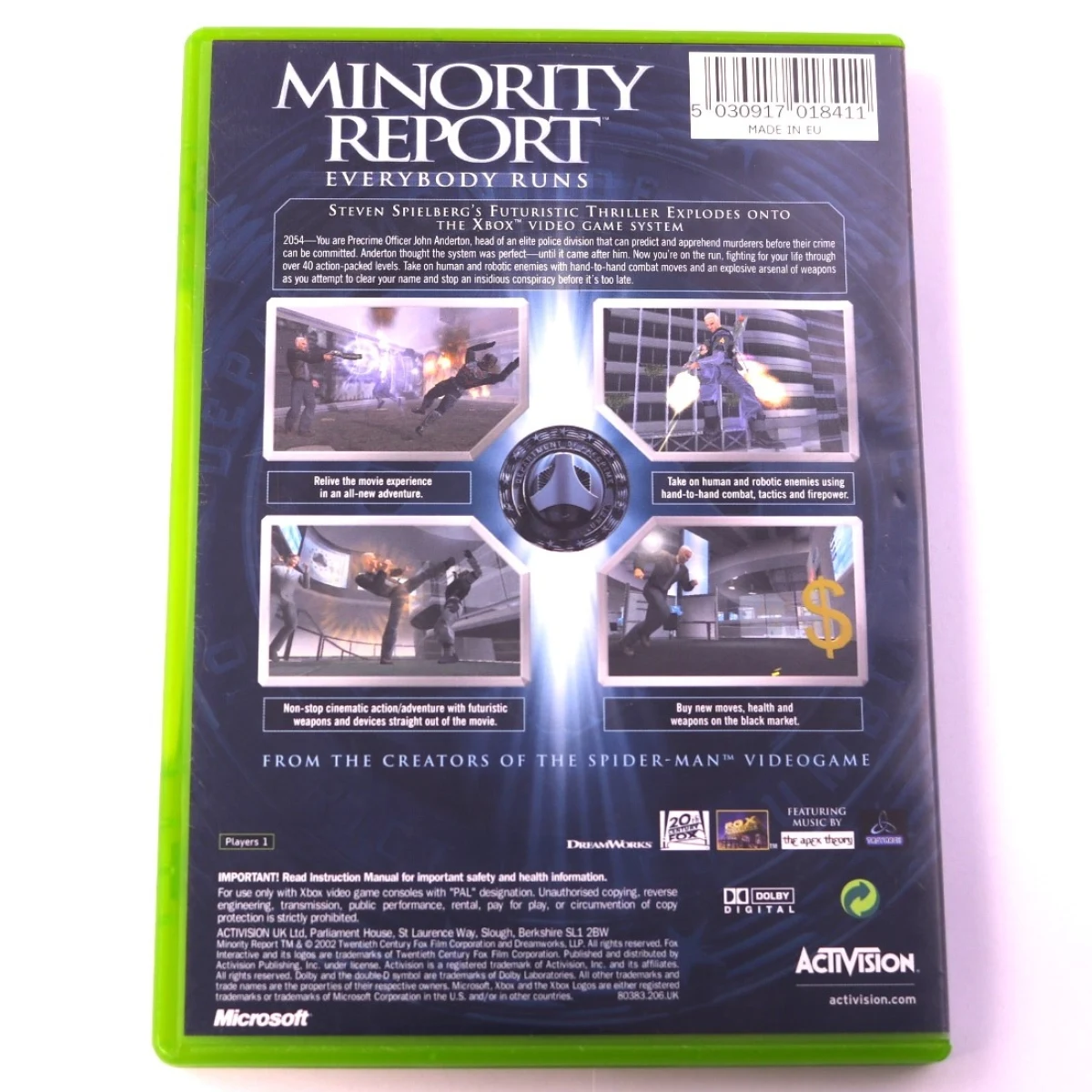 Xbox Classic - Minority Report - productfoto 2