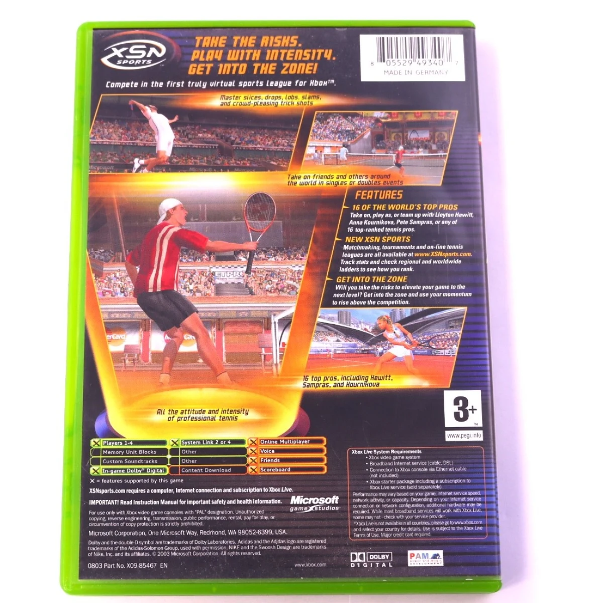 Xbox Classic - Top Spin - productfoto 2