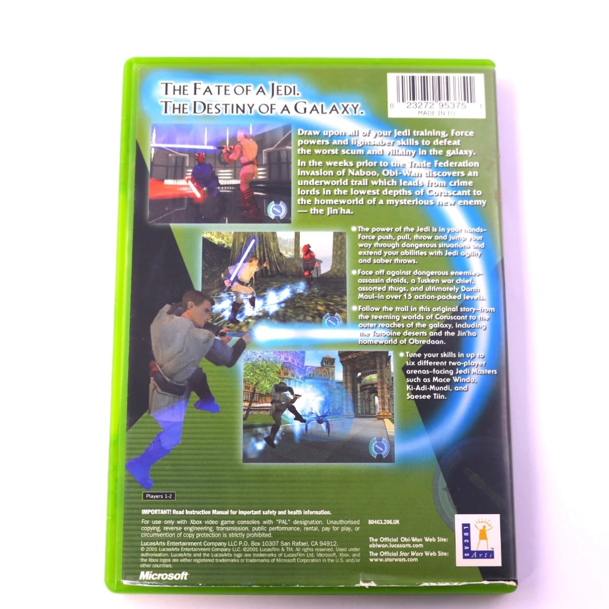 Xbox Classic - Star Wars: Obi-Wan - LucasArts - productfoto 2