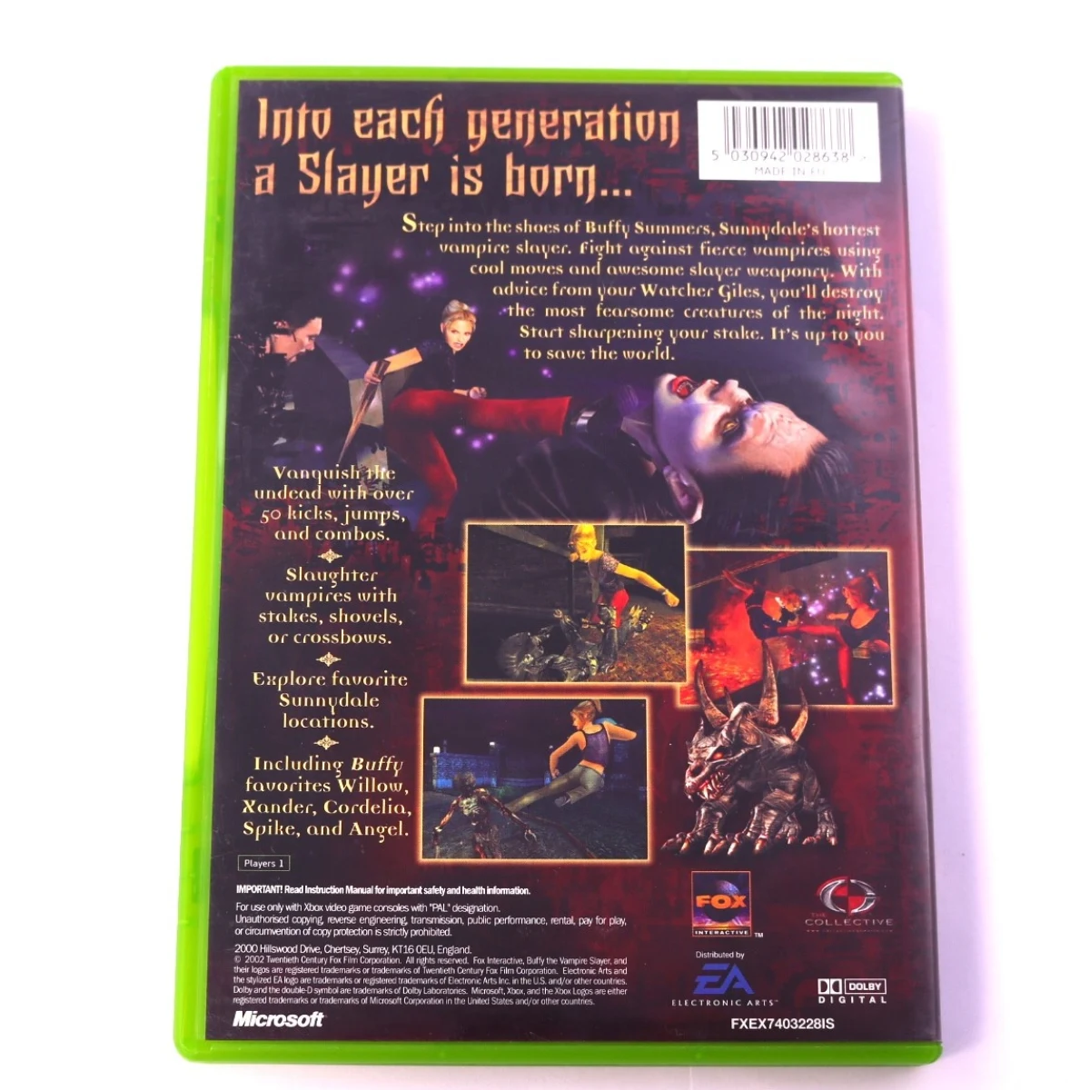 Xbox Classic - Buffy The Vampire Slayer - productfoto 2