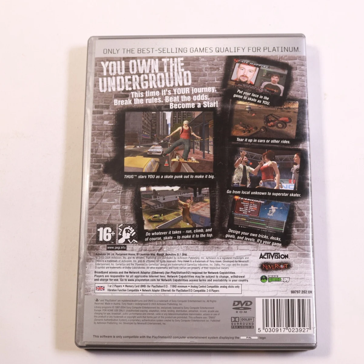 Playstation 2 - Tony Hawk's Underground [Platinum] - productfoto 3