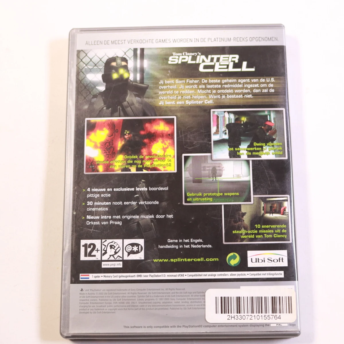Playstation 2 - Tom Clancy's Splinter Cell [Platinum] [No Manual] - productfoto 3