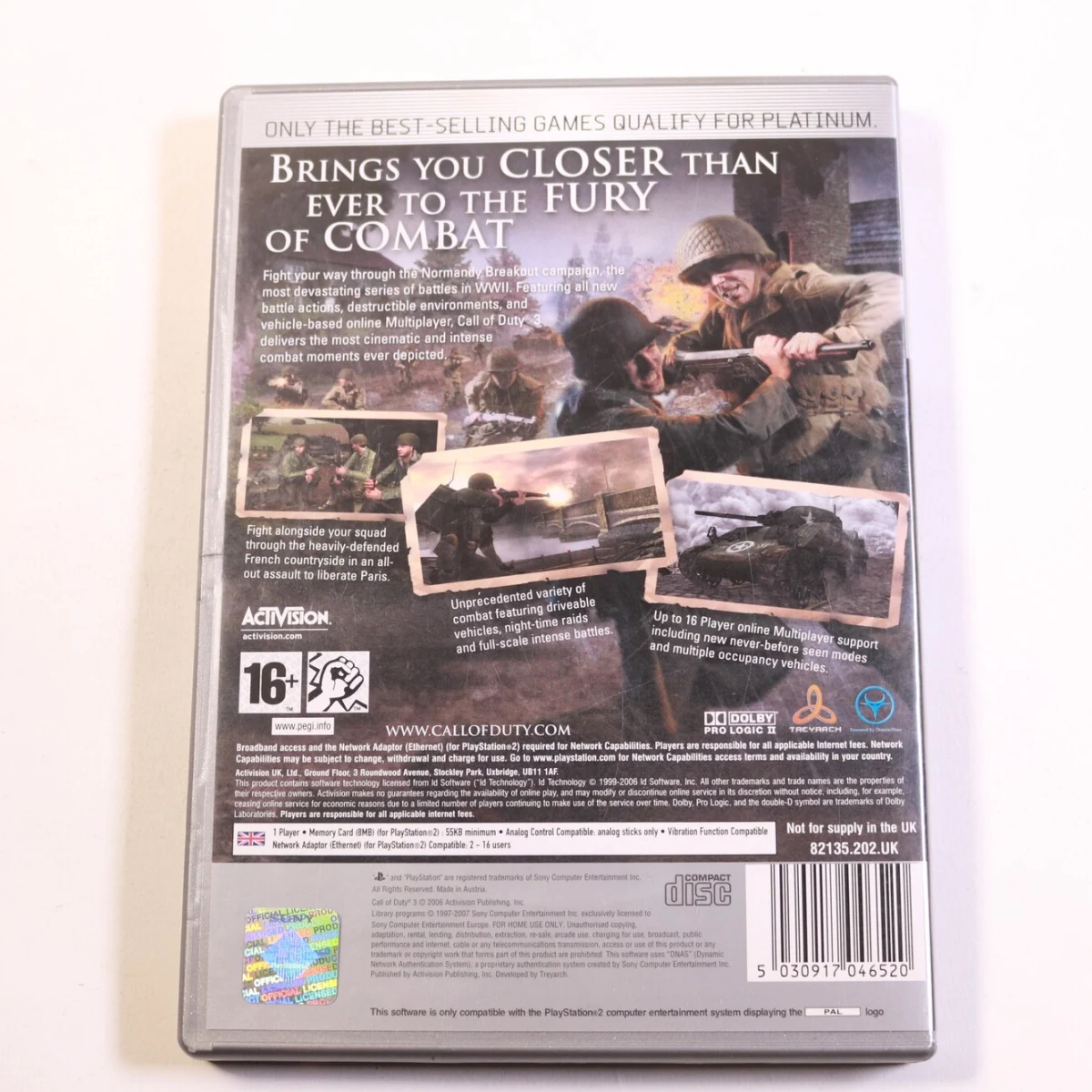 PlayStation 2 - Call of Duty 3 [Platinum] - productfoto 3