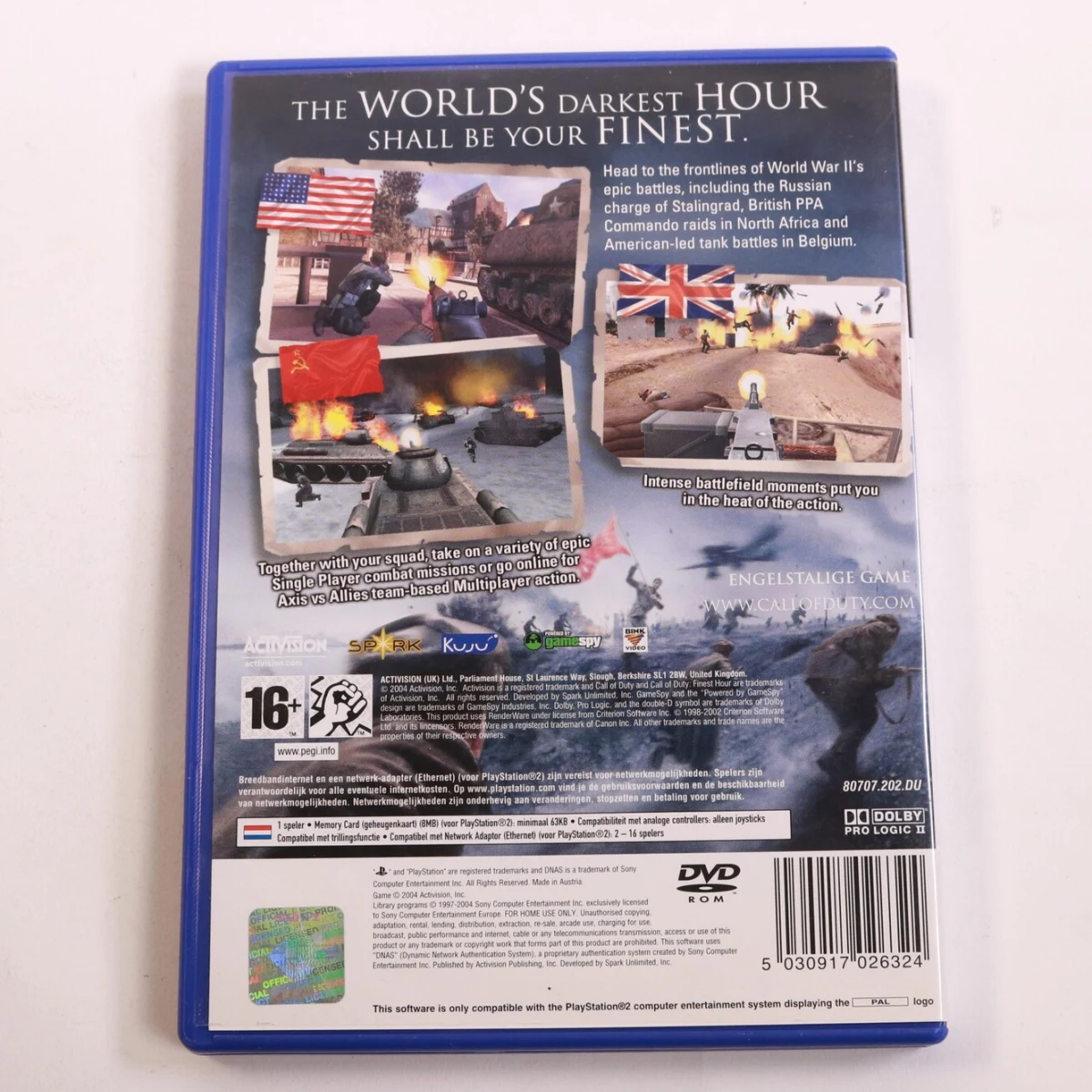 Playstation 2 - Call of Duty: Finest Hour - productfoto 3