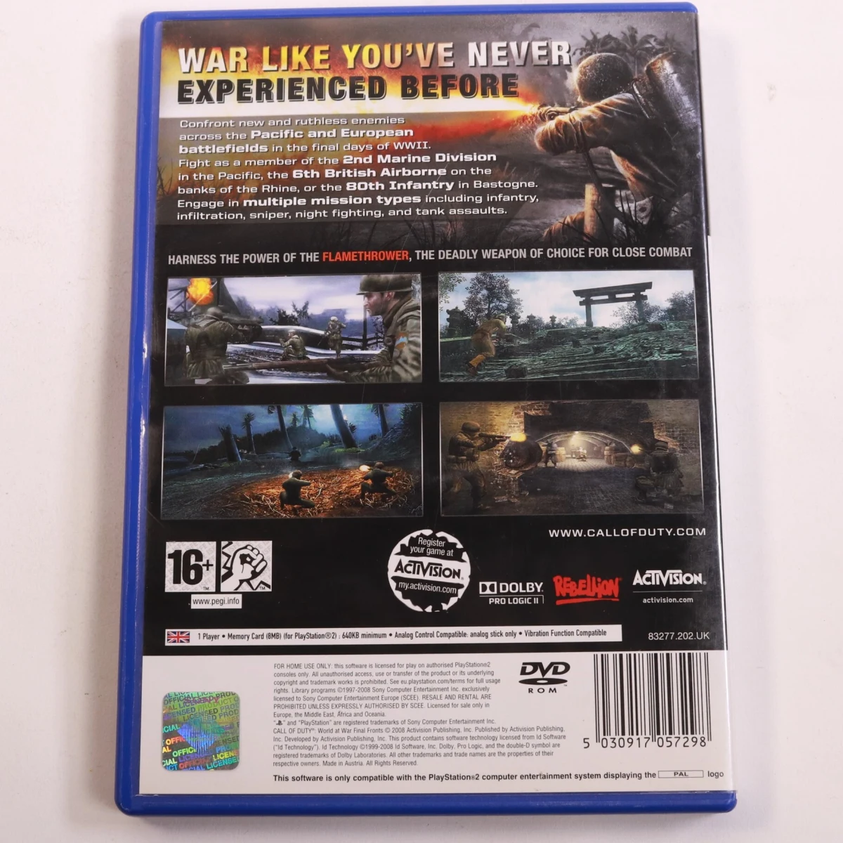 Playstation 2 - Call of Duty World At War Final Fronts - productfoto 3