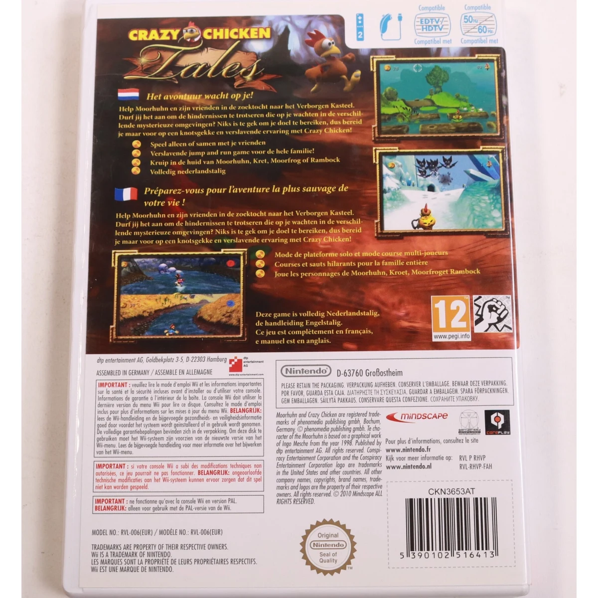 Wii - Crazy Chicken Tales - productfoto 3