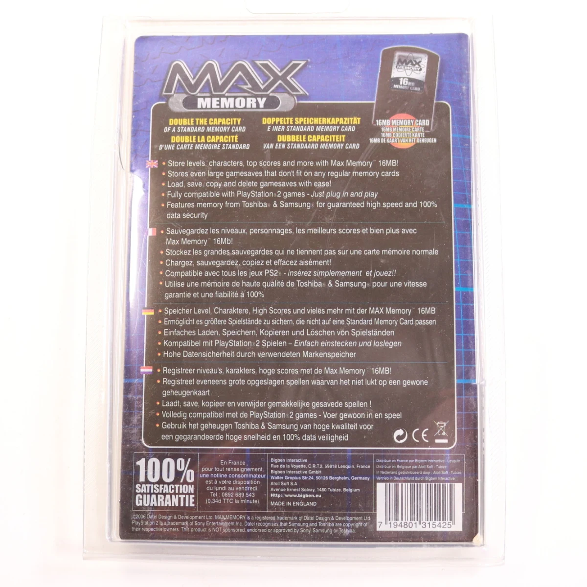 Playstation 2 - Max Memory Card 16 MB - productfoto 2