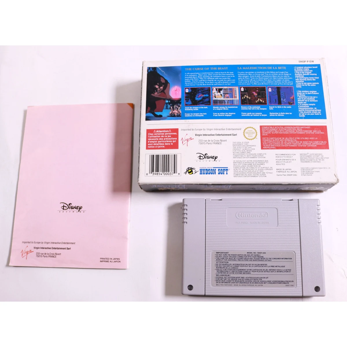 SNES - Beauty & The Beast - Boxed CIB - productfoto 2