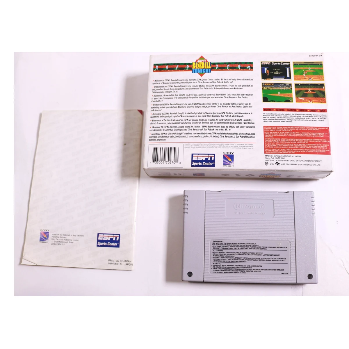 SNES - ESPN Baseball Tonight - Boxed CIB - productfoto 2