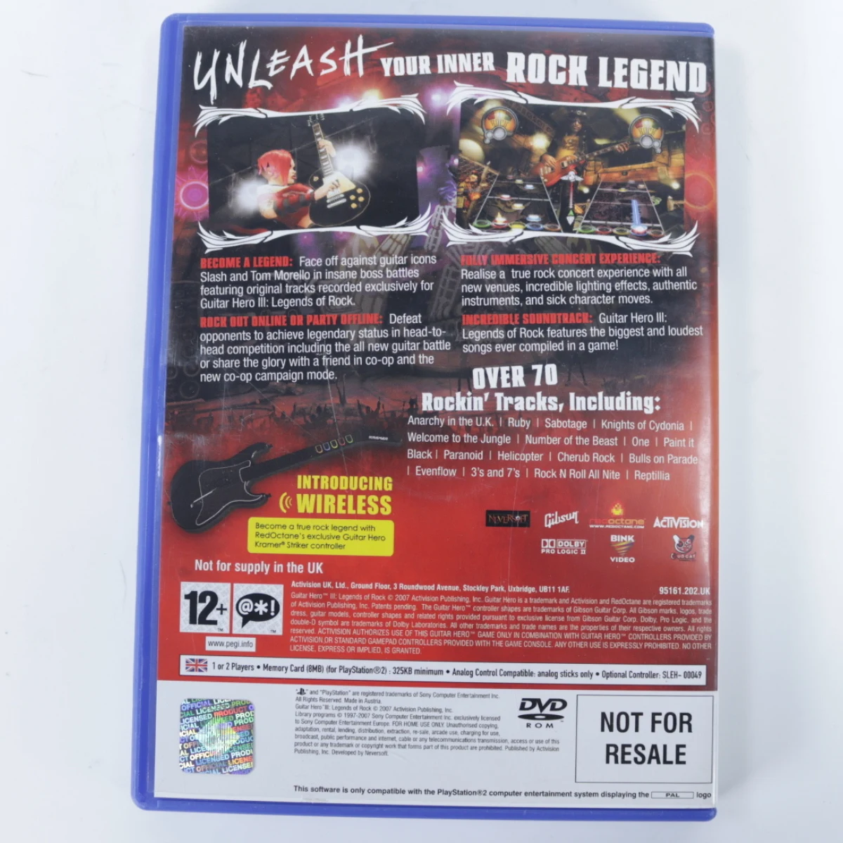 Playstation 2 - Guitar Hero III Legends of Rock - productfoto 2