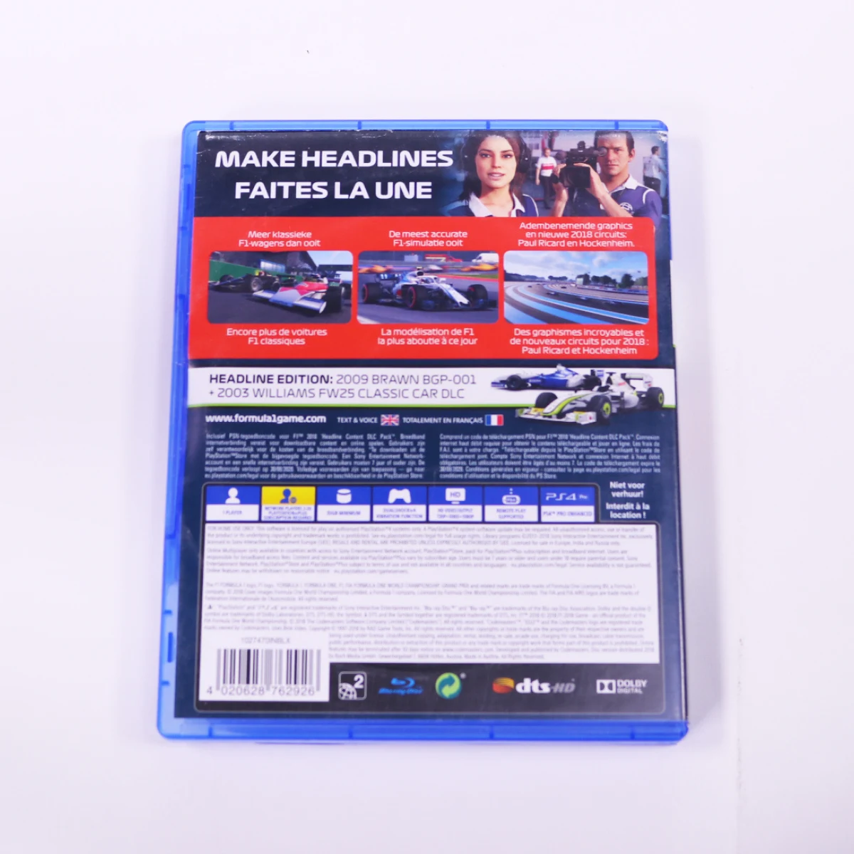 PlayStation 4 - F1 2018 [Headline Edition] [Gebruikt] - Codemasters - Gebruikt - productfoto 2