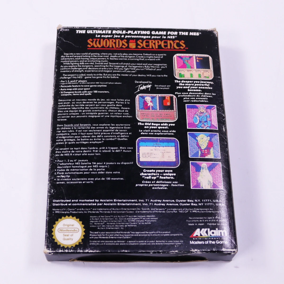 NES - Swords And Serpents - Boxed CIB - Interplay Productions - productfoto 4
