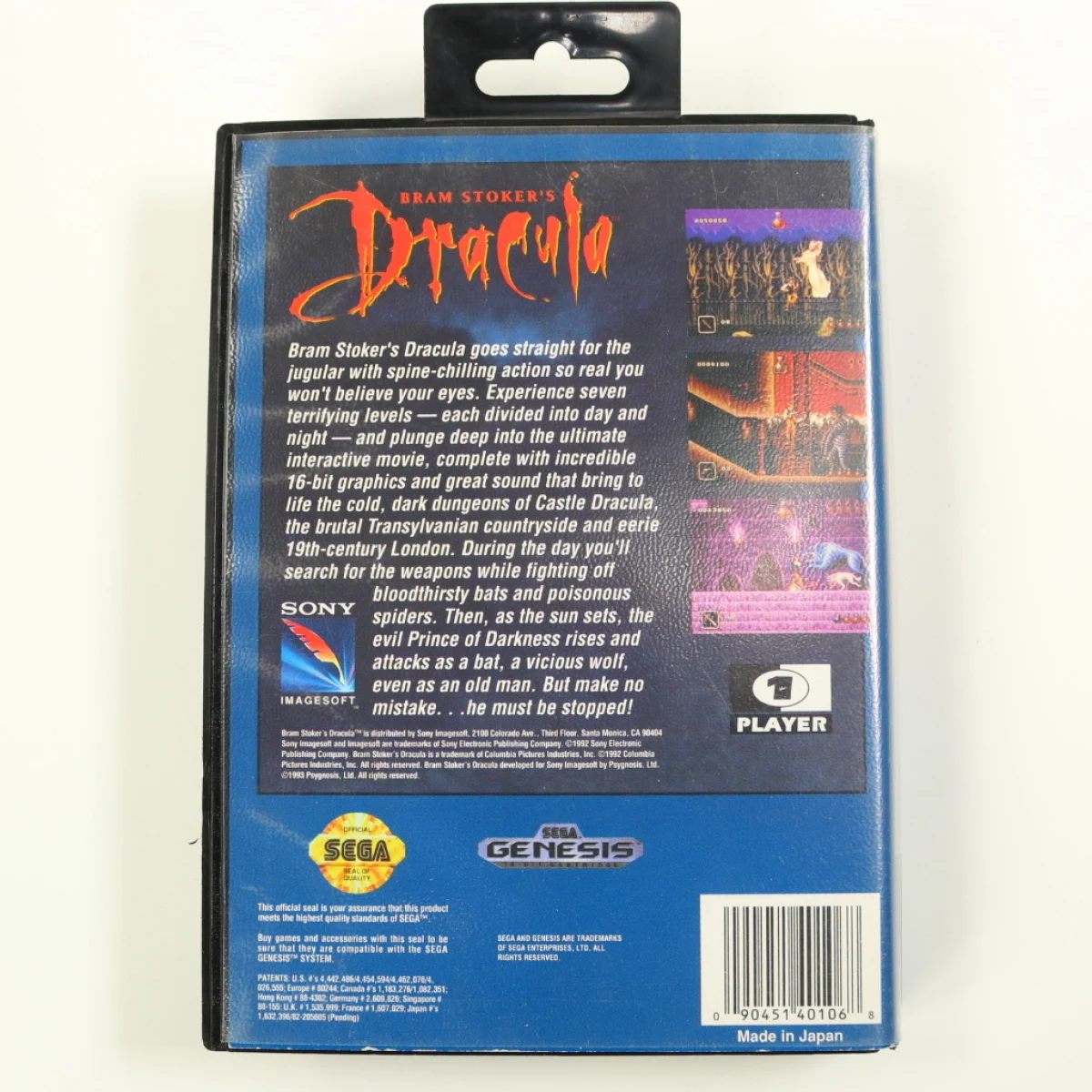 SEGA Genesis - Bram Stoker's Dracula [No Manual] - Psygnosis - productfoto 5
