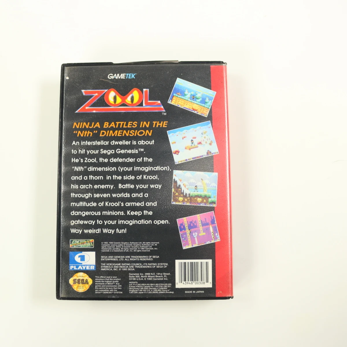SEGA Genesis - Zool Ninja of the Nth Dimension - Gremlin Graphics - productfoto 6