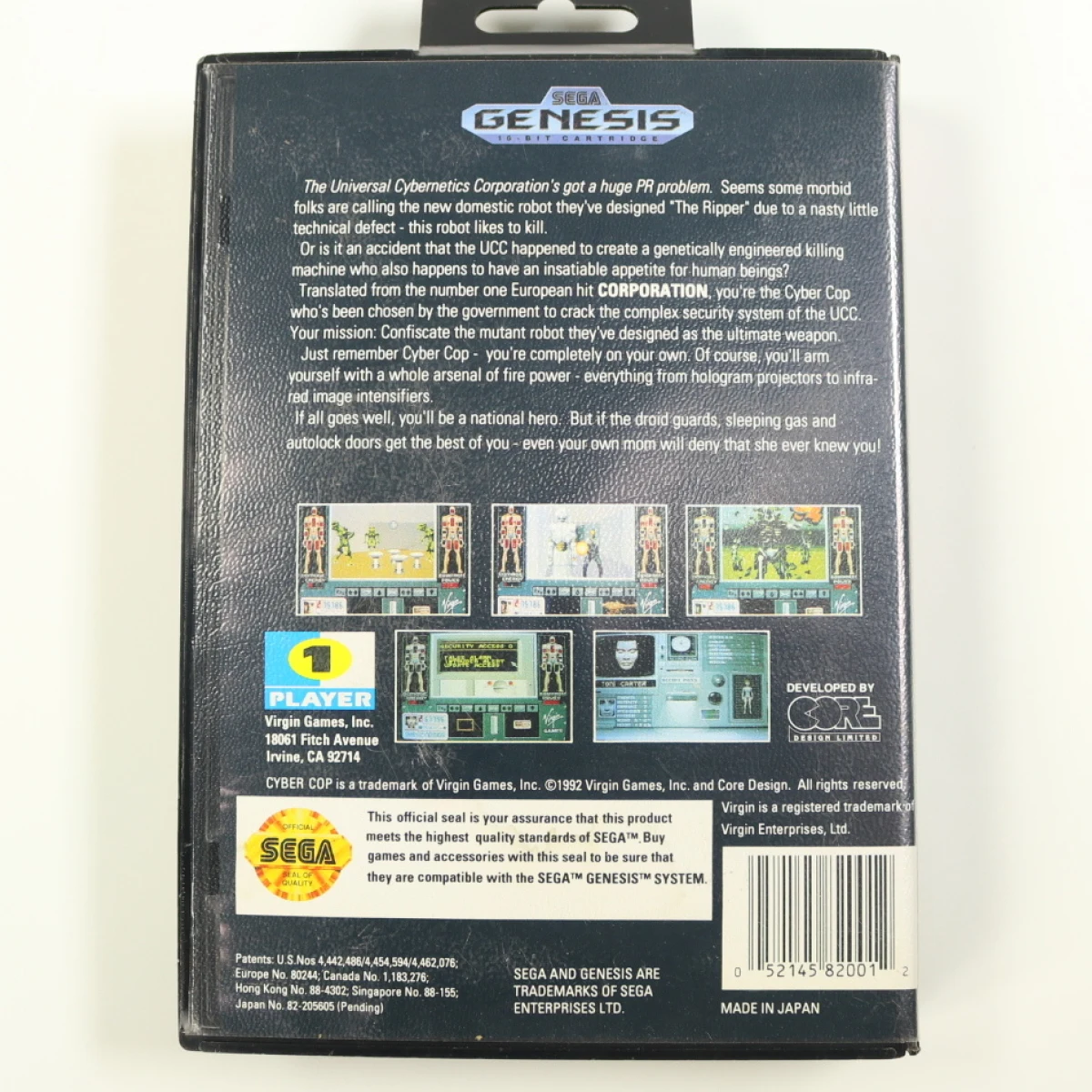 SEGA Genesis - Cyber-Cop - Sega - productfoto 6