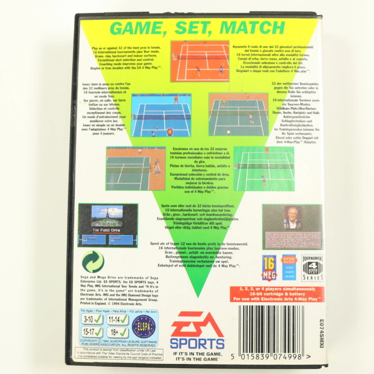 SEGA Genesis - IMG International Tour Tennis [No Manual] - Sega - productfoto 5