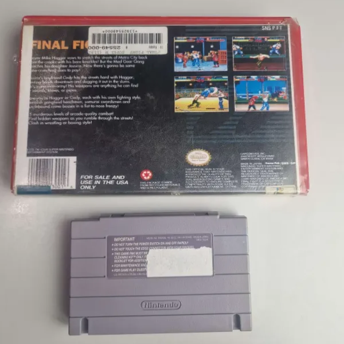 SNES - Final Fight - USA - Plastic Boxed - Capcom - productfoto 2