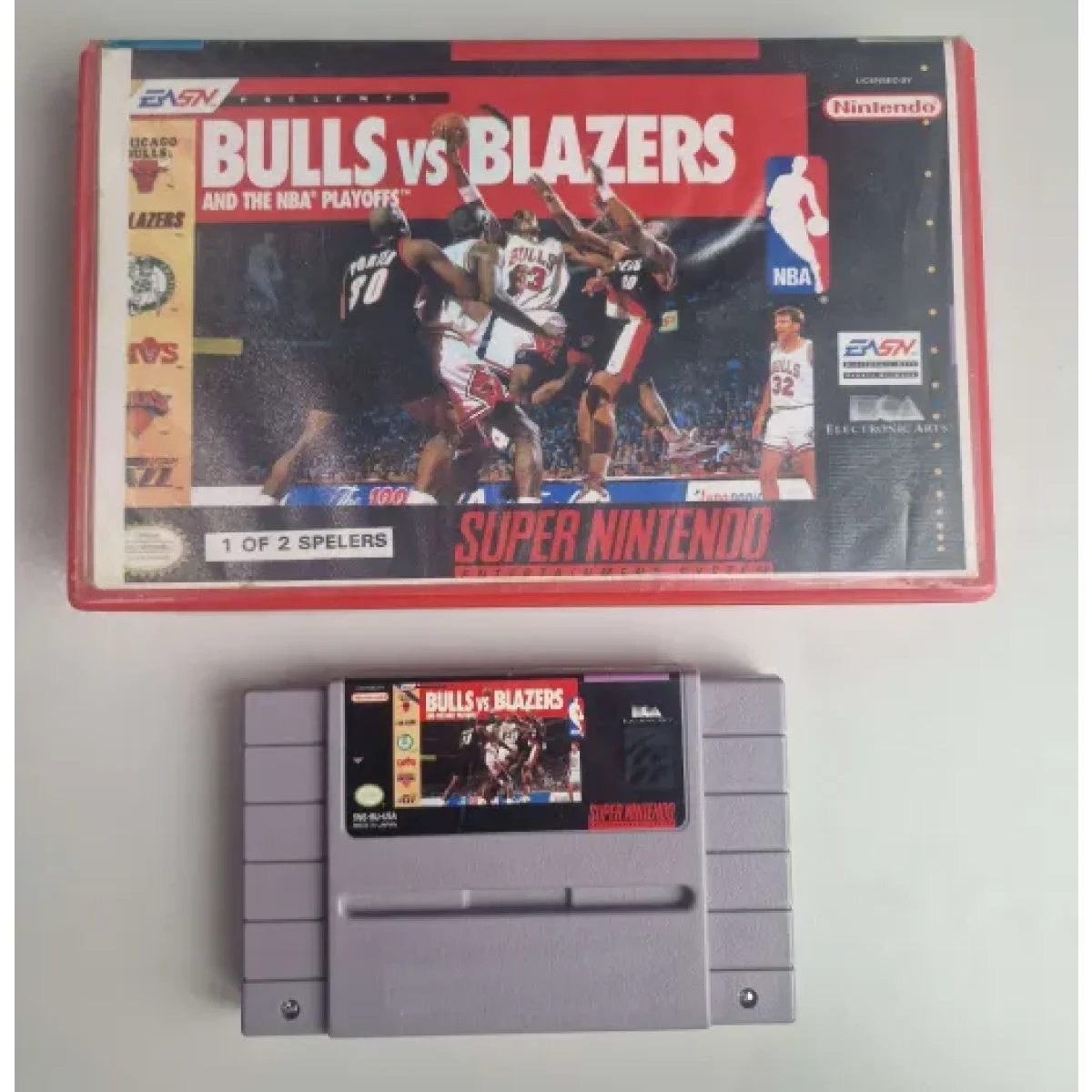 SNES - Bulls Vs Blazers and the NBA Playoffs - USA - Plastic Boxed