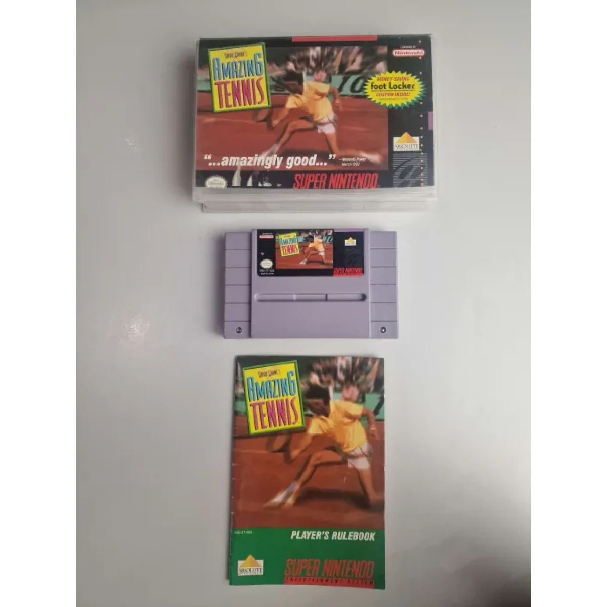 SNES - David Crane's Amazing Tennis - USA - Plastic Boxed