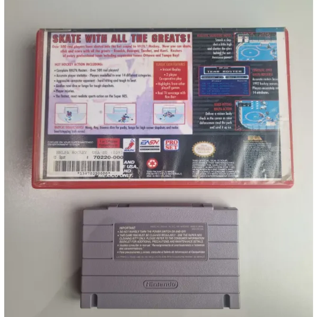 SNES - NHLPA Hockey '93 - USA - Plastic Boxed - Electronic Arts - productfoto 2