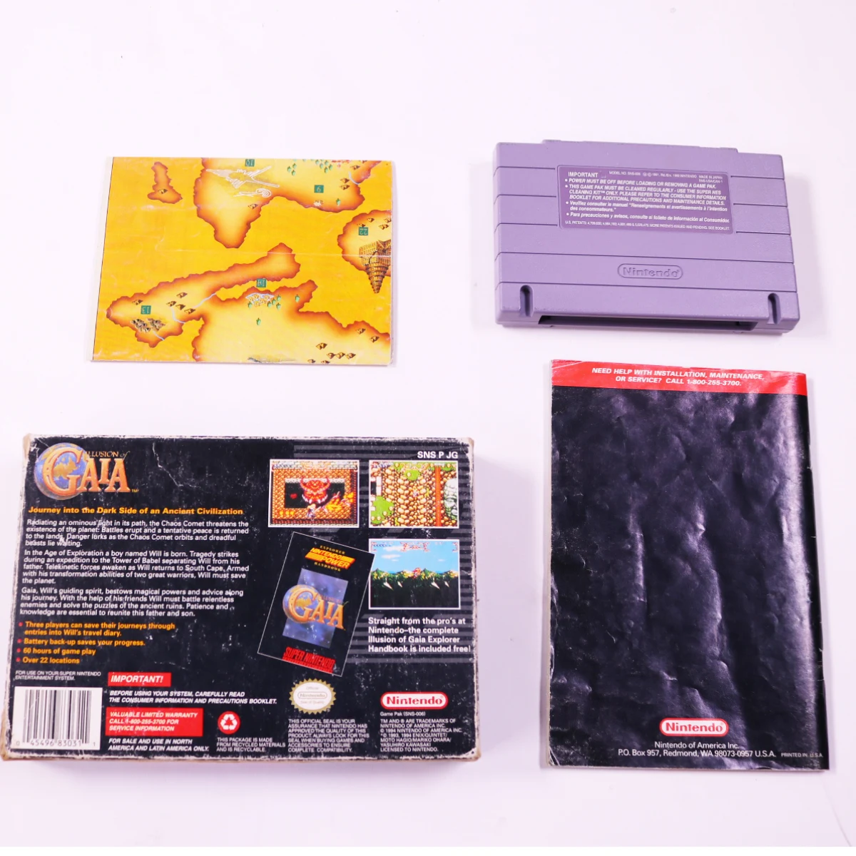 SNES - Illusion of Gaia - USA - Boxed CIB - Quintet - productfoto 2