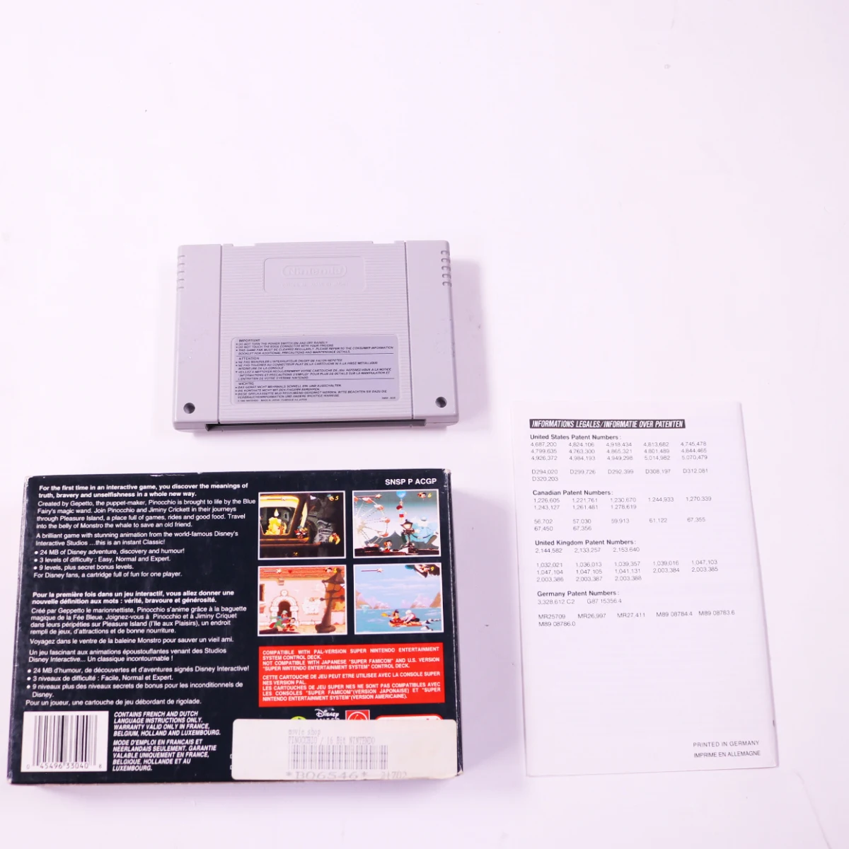 SNES - Pinocchio - Boxed - Virgin Interactive - productfoto 2