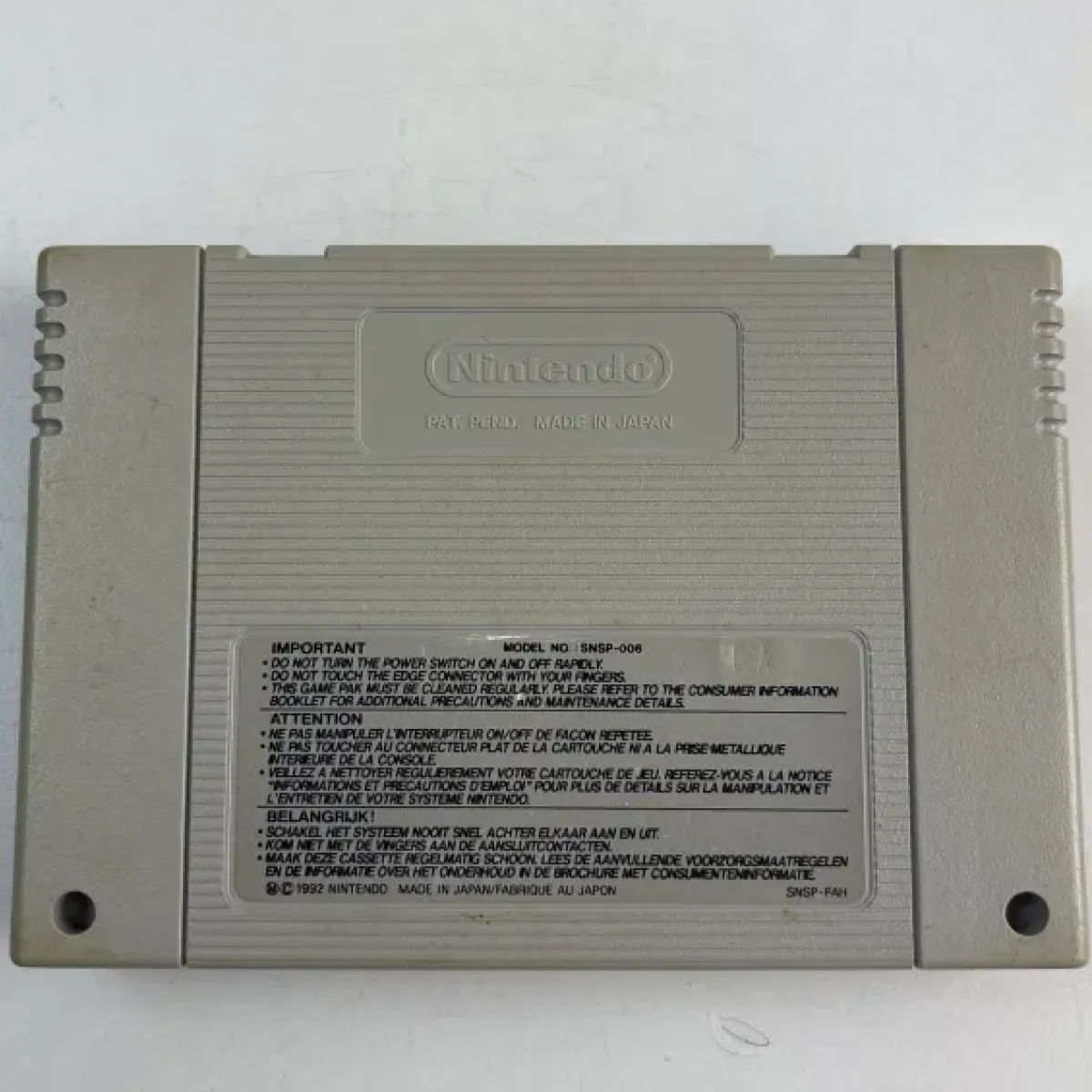 SNES - Super Tennis - Nintendo - productfoto 2