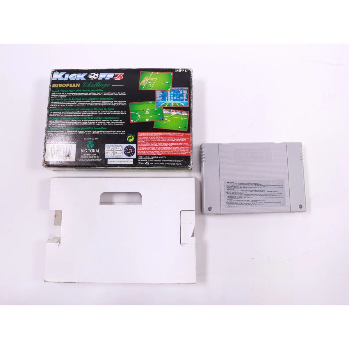 SNES - Kick Off 3 - Boxed - Anco Software - productfoto 2