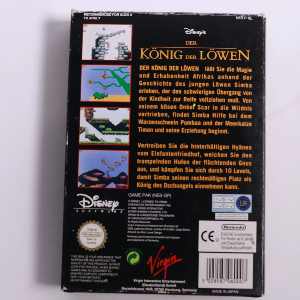 NES - Lion King / Der König Der Löwen - Boxed - Virgin Interactive - productfoto 4