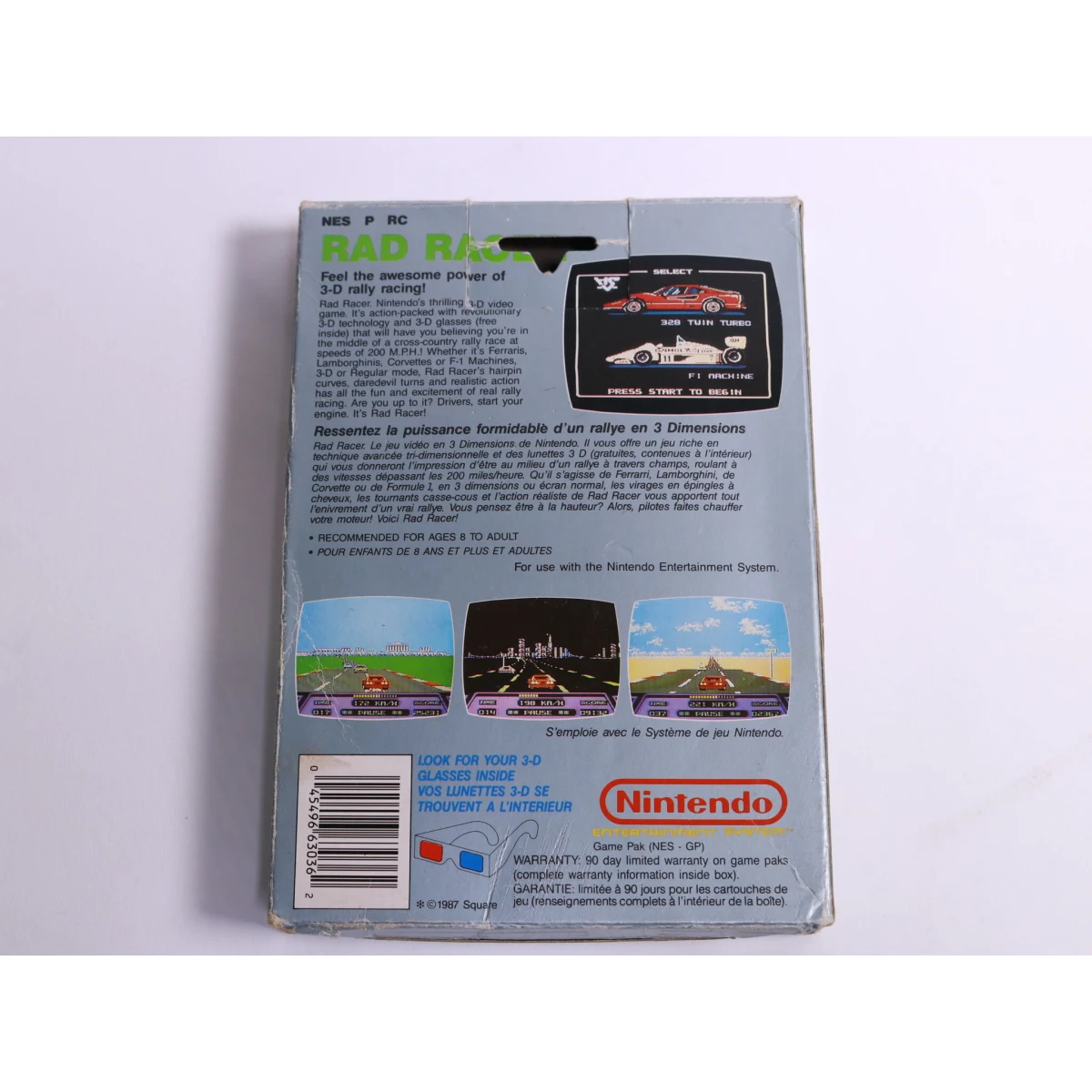 NES - Rad Racer - Boxed - Square - productfoto 4