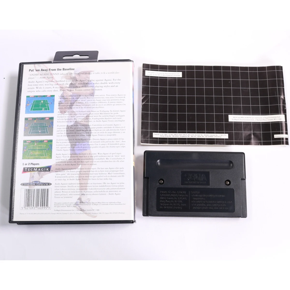 SEGA Mega Drive - Andre Agassi Tennis - TecMagik - productfoto 2