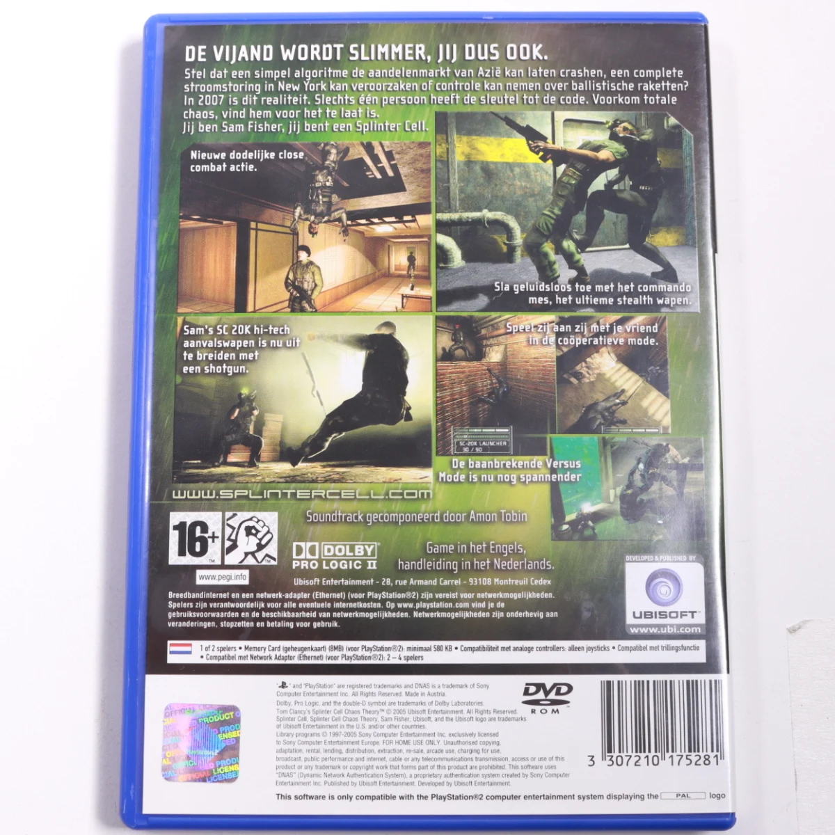 PlayStation 2 - Tom Clancy's Splinter Cell: Chaos Theory - Gameloft - productfoto 2