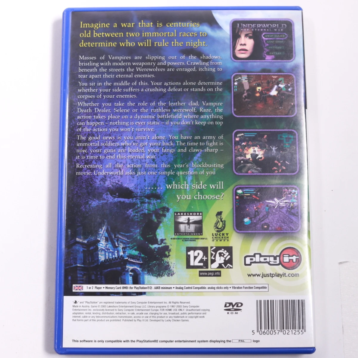 Playstation 2 - Underworld: The Eternal War - Lucky Chicken Games - productfoto 2