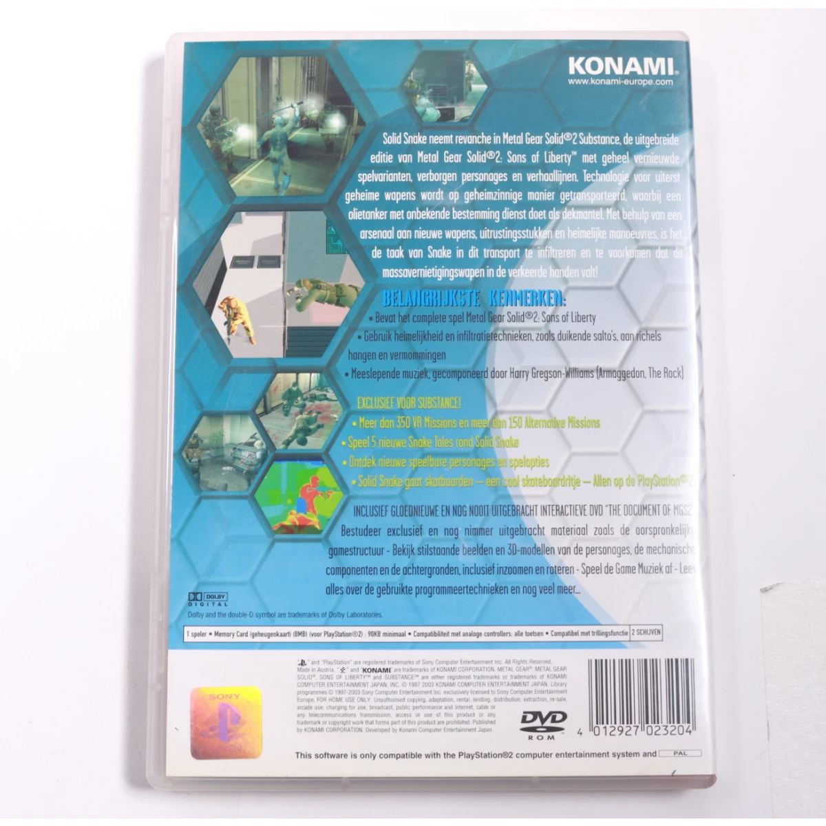 Playstation 2 - Metal Gear Solid 2 - Substance - PlayStation - productfoto 2