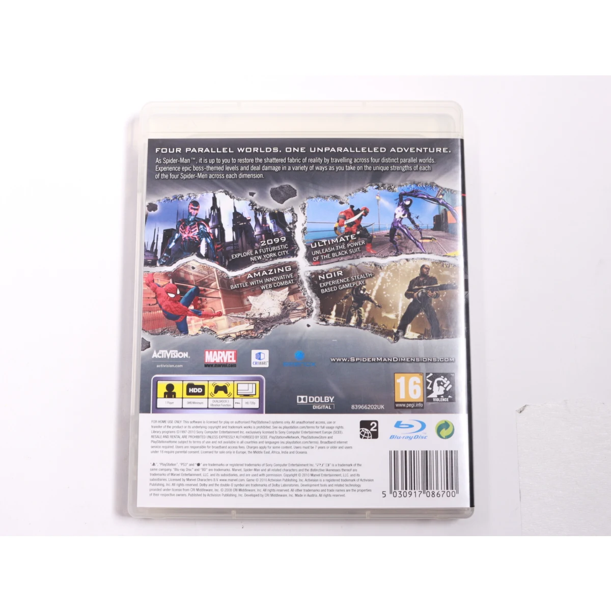 Playstation 3 - Spider Man 2 - Shattered Dimensions - PlayStation - productfoto 2