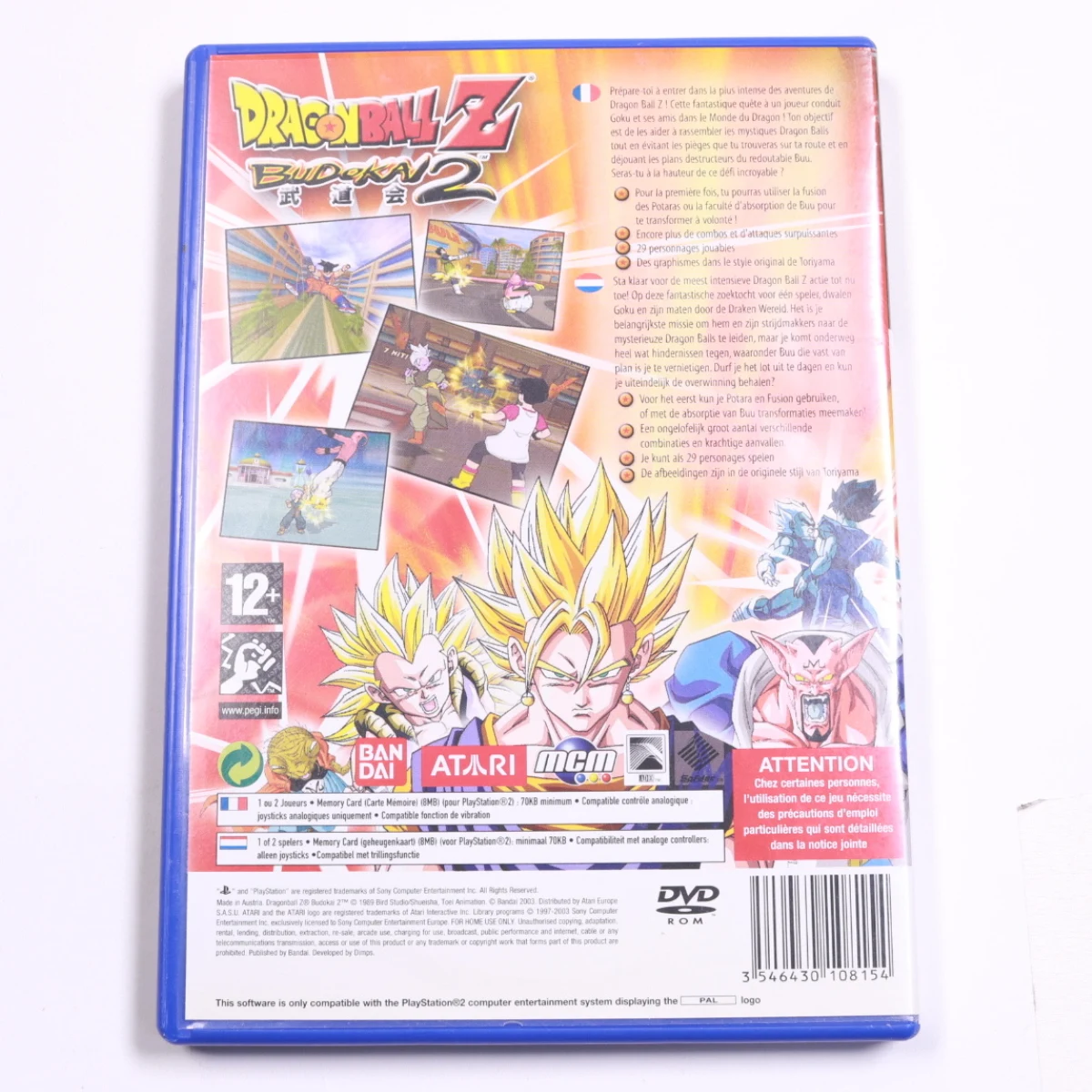 Playstation 2 - Dragon Ball Z Budokai 2 - PlayStation - productfoto 2