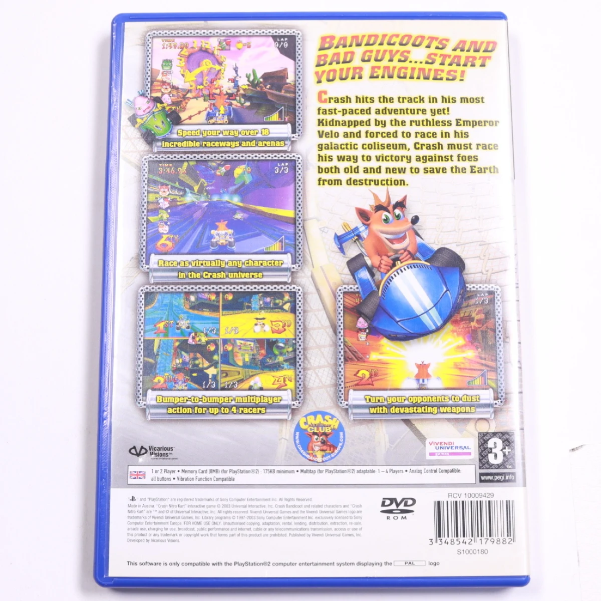 Playstation 2 - Crash Nitro Kart - Vicarious Visions - productfoto 2