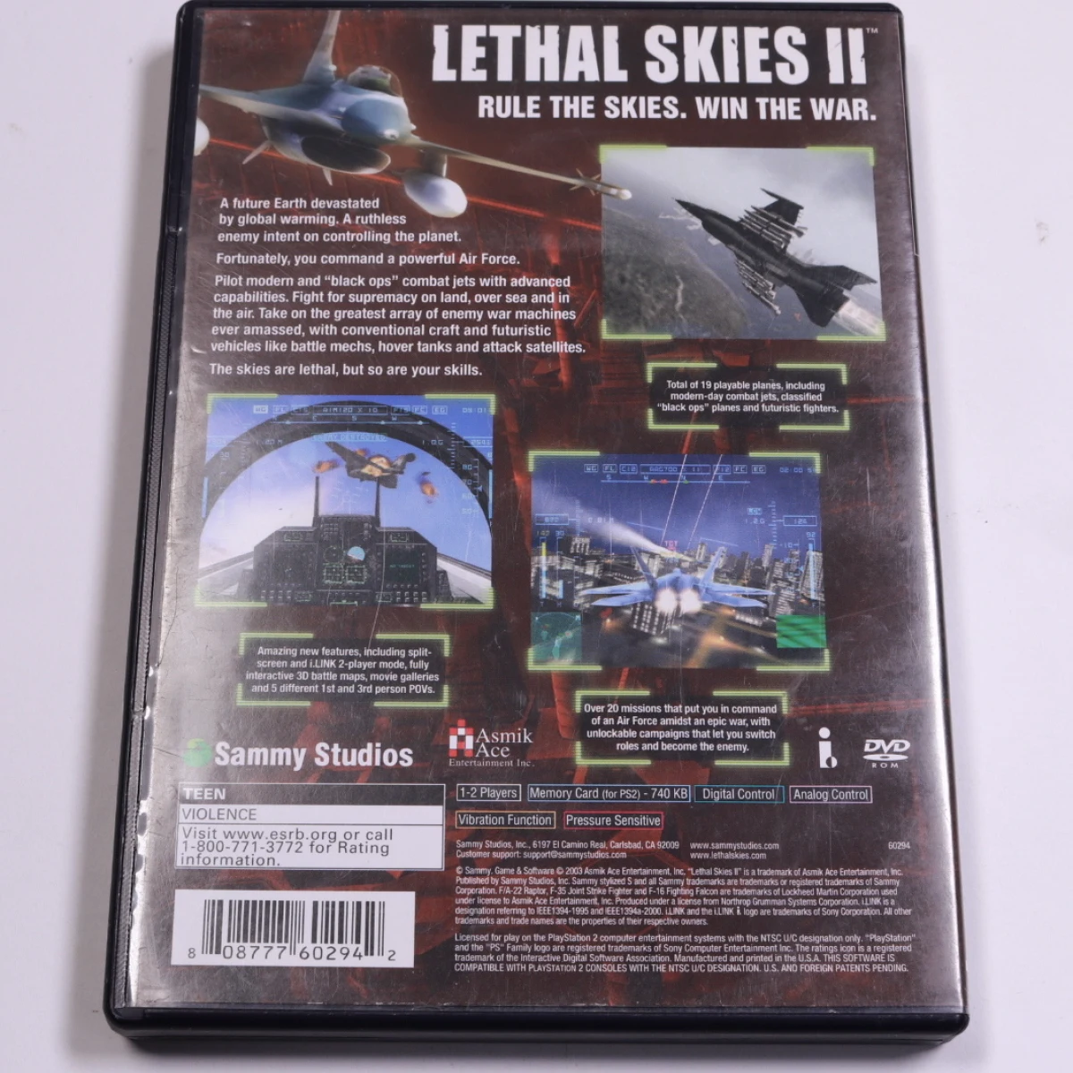 PlayStation 2 - Lethal Skies II #2 - Sammy Studios - productfoto 2