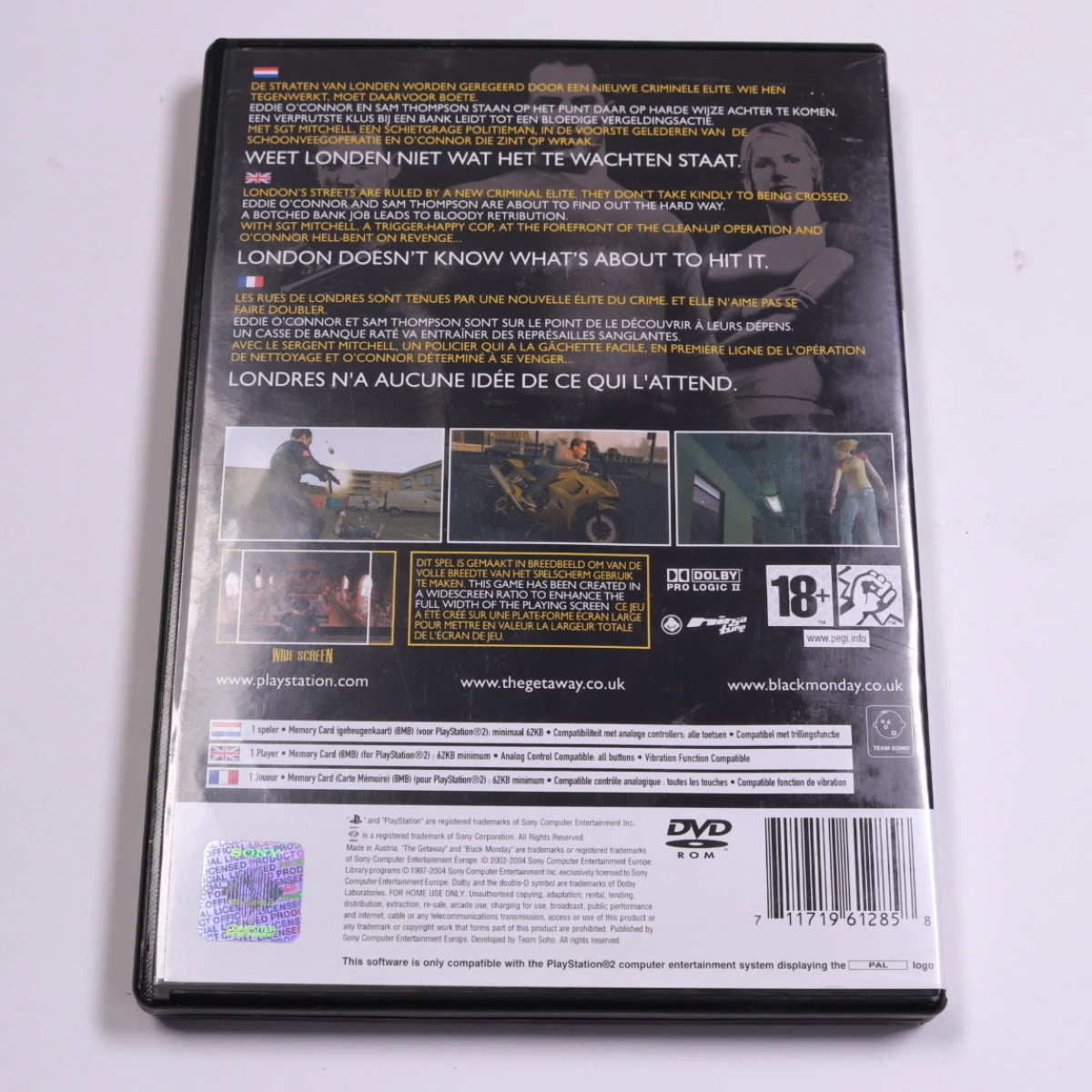 Playstation 2 - The Getaway: Black Monday - Team Soho - productfoto 2