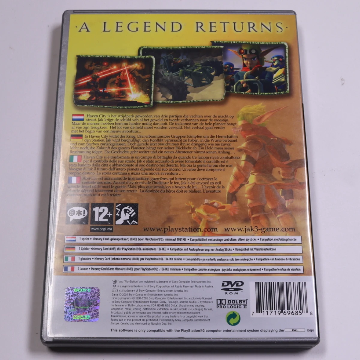 Playstation 2 - Jak 3 [Platinum] - Naughty Dog - productfoto 2