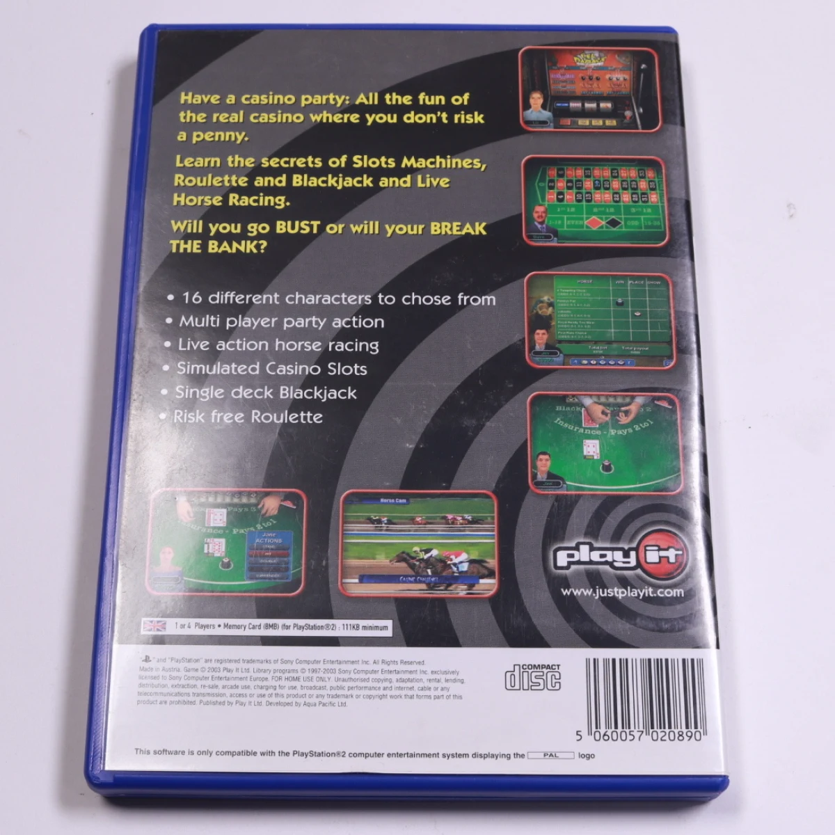 PlayStation 2 - Casino Challenge - Midas Interactive Entertainment - productfoto 2