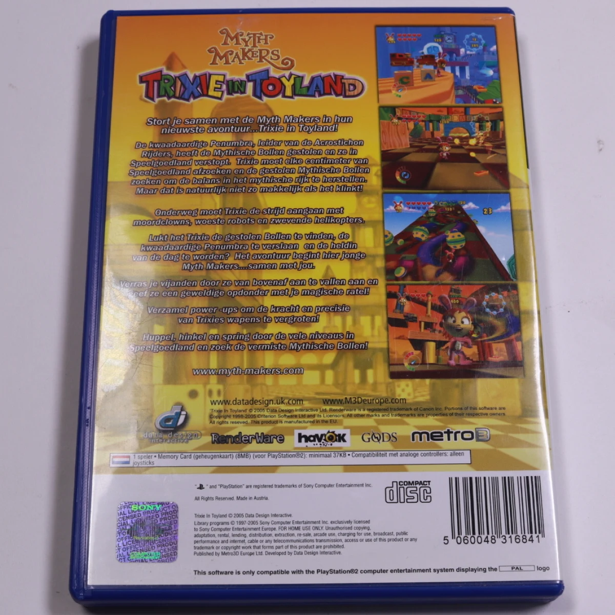 PlayStation 2 - Trixie In Toyland - Data Design Interactive - productfoto 2