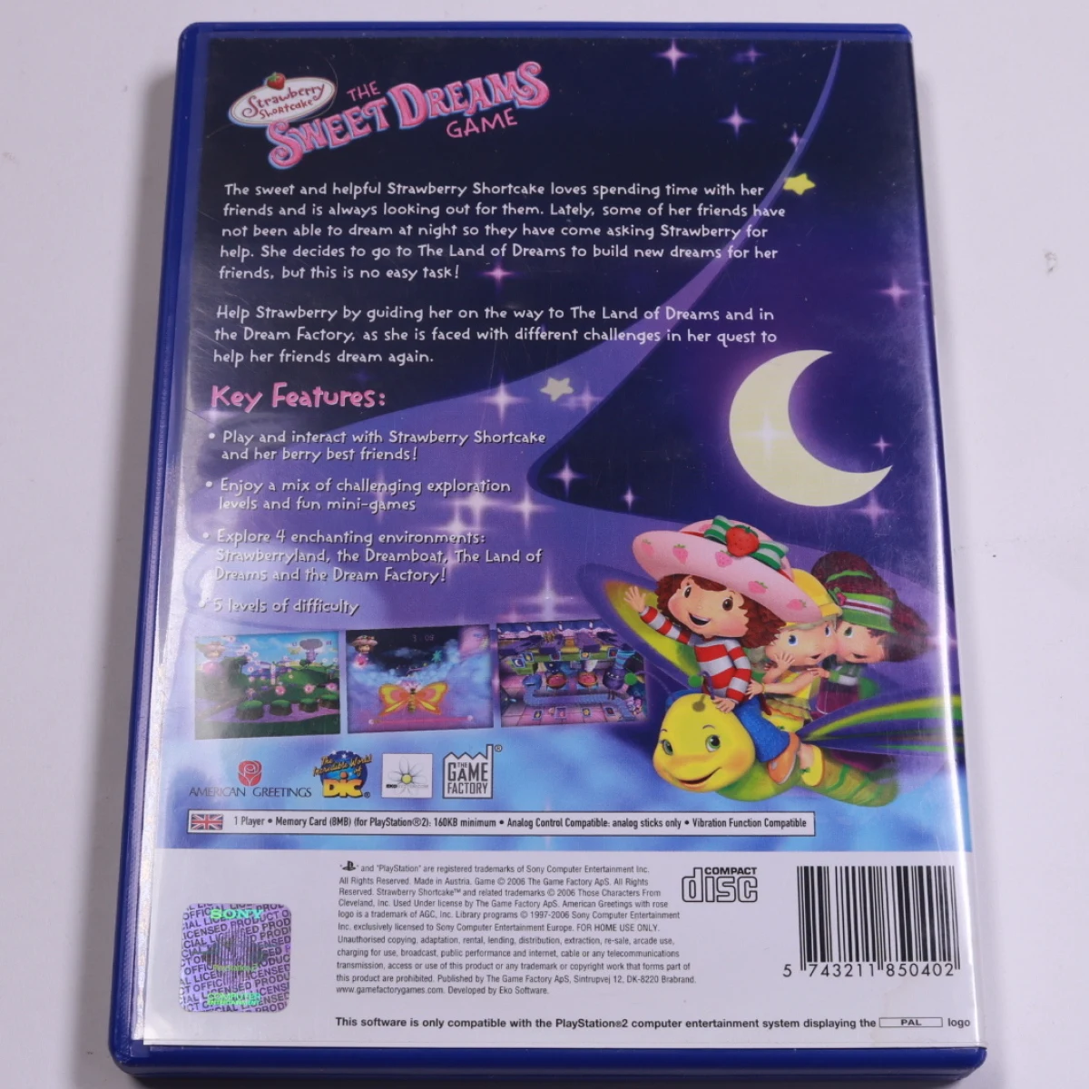 Playstation 2 - Strawberry Shortcake: The Sweet Dreams Game - Eko Software - productfoto 2