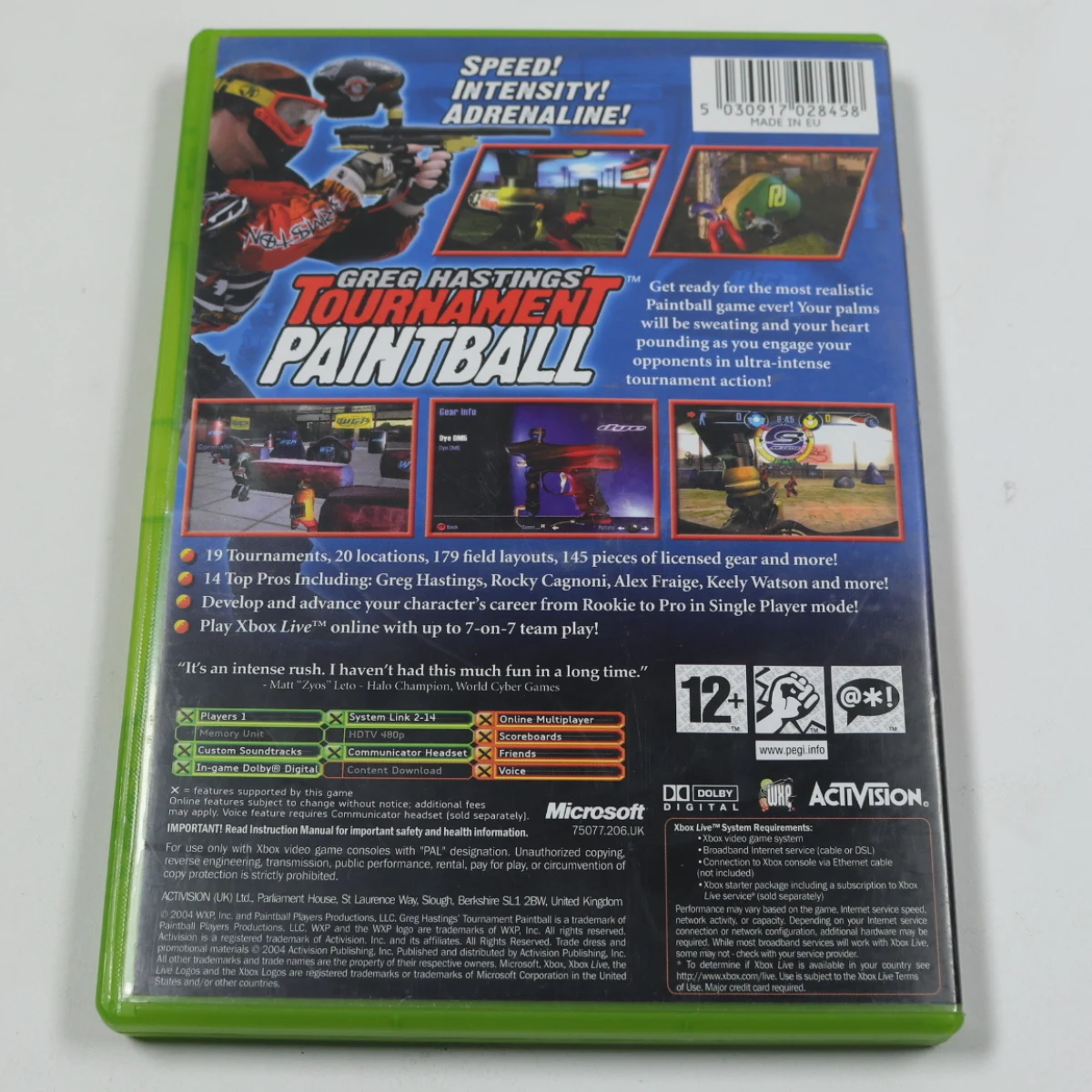 Xbox Classic - Greg Hastings' Tournament Paintball - Activision - productfoto 2