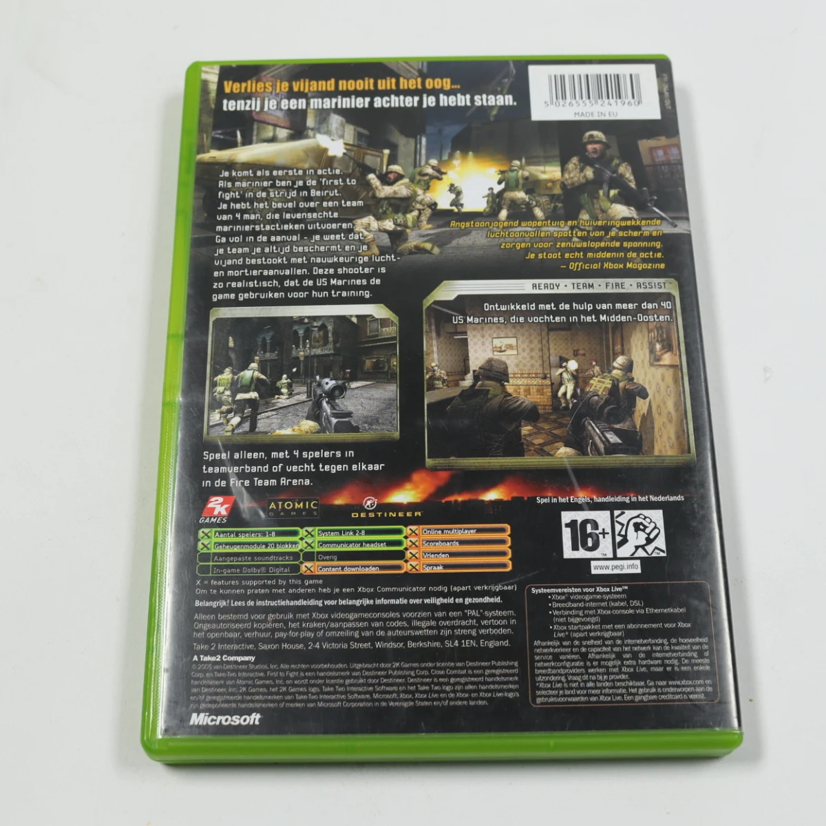 Xbox Classic - Close Combat: First to Fight - productfoto 2