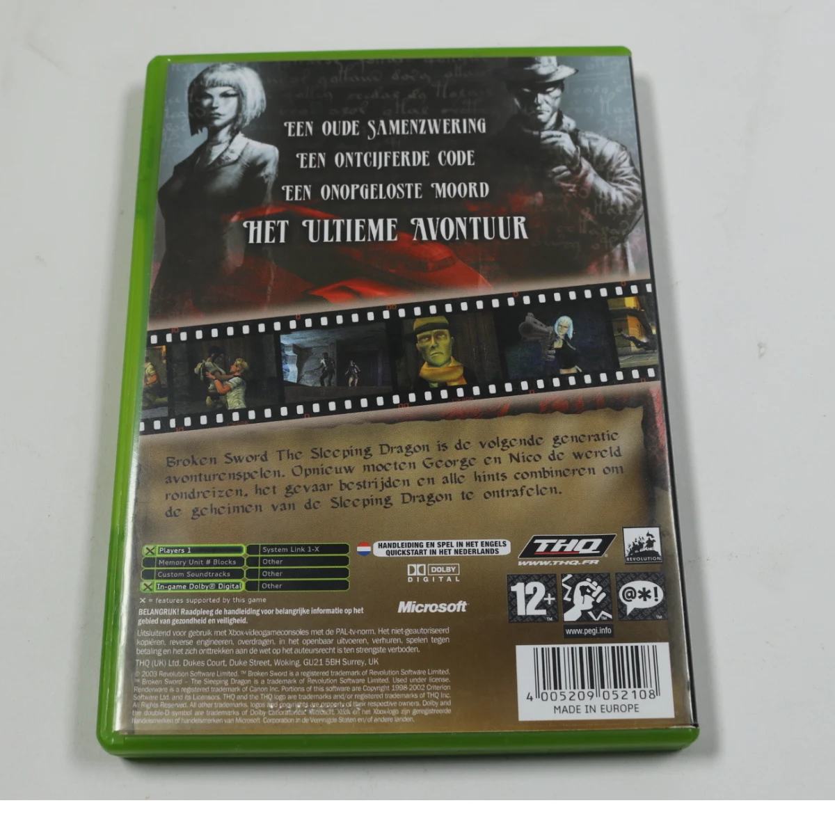 Xbox Classic - Broken Sword: The Sleeping Dragon - Revolution Software - productfoto 2